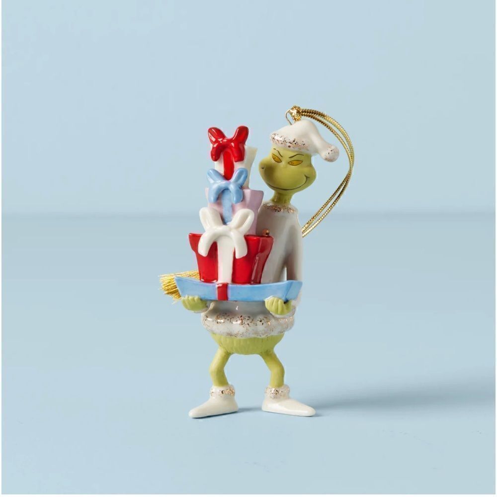 Lenox Grinch With All The Gifts Ornament NWT
